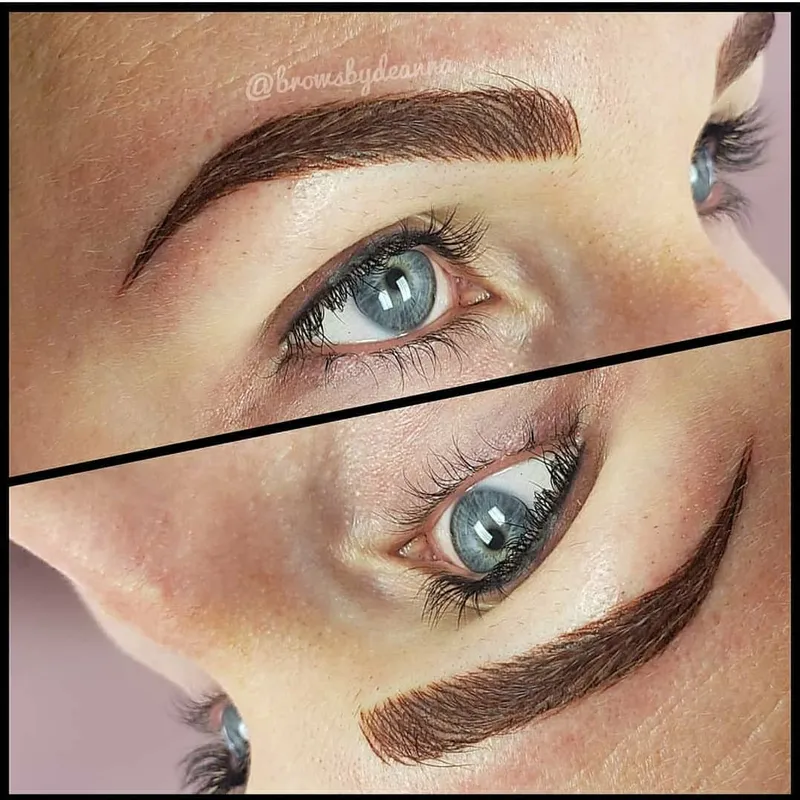 Defined brows with natural tail