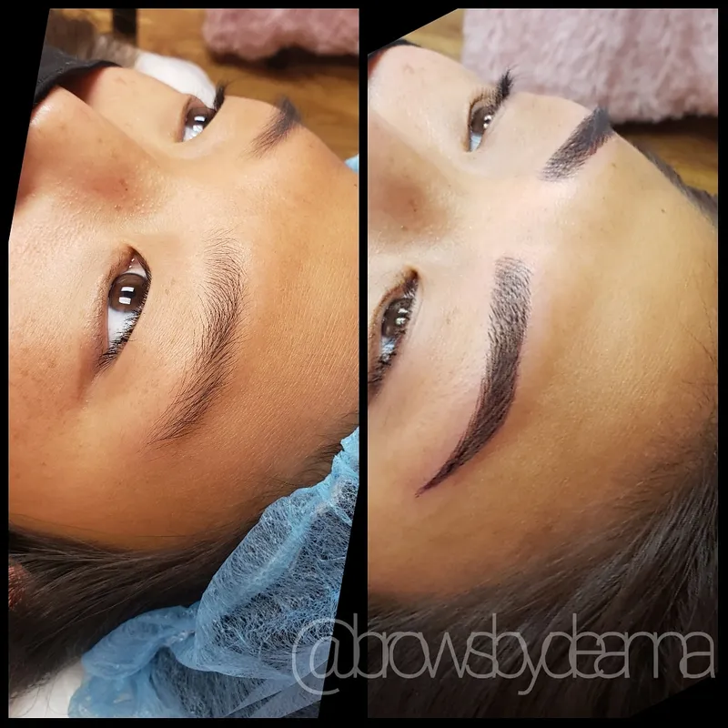 Brows before and after